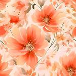 粉色花卉水彩图案背景