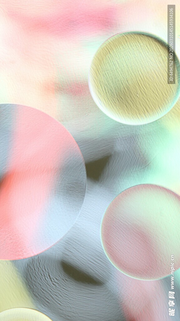 梦幻多彩圆形抽象图案