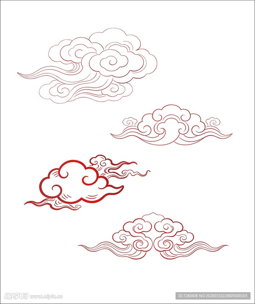 中式传统云纹图案设计