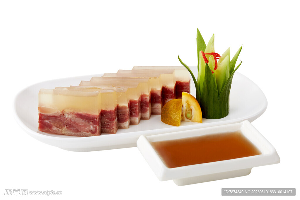 美味肴肉搭配精致摆盘