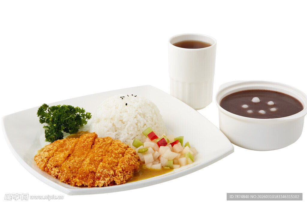 日式炸猪排套餐美食