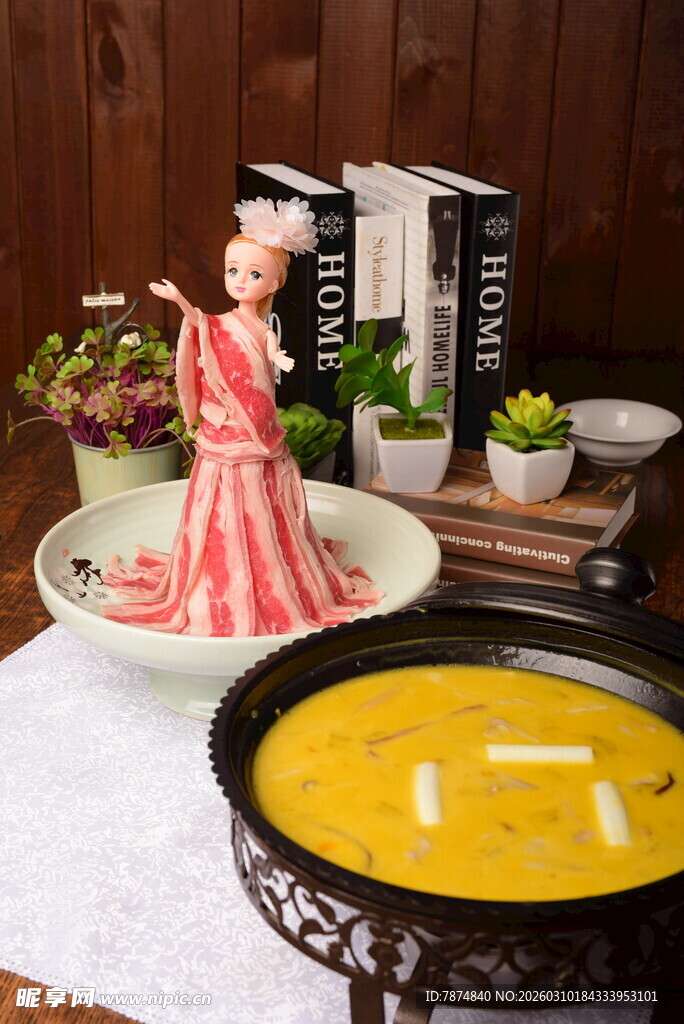 中式美食与精致摆件