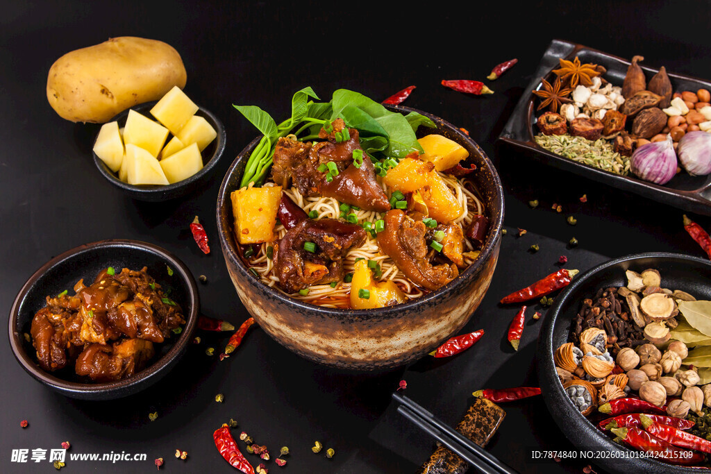 美味火锅配菜组合展示