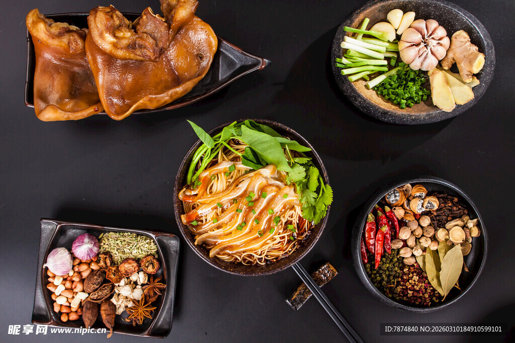 多样美味卤味美食拼盘