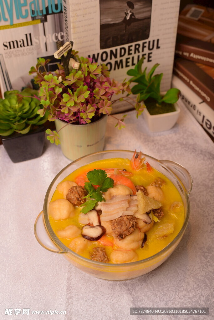 美味海鲜南瓜汤