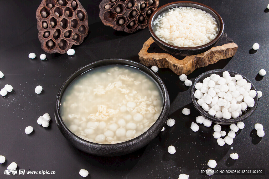 营养白米粥 食材展示