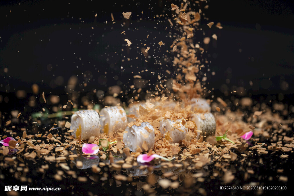 粉末爆炸瞬间绚丽场景