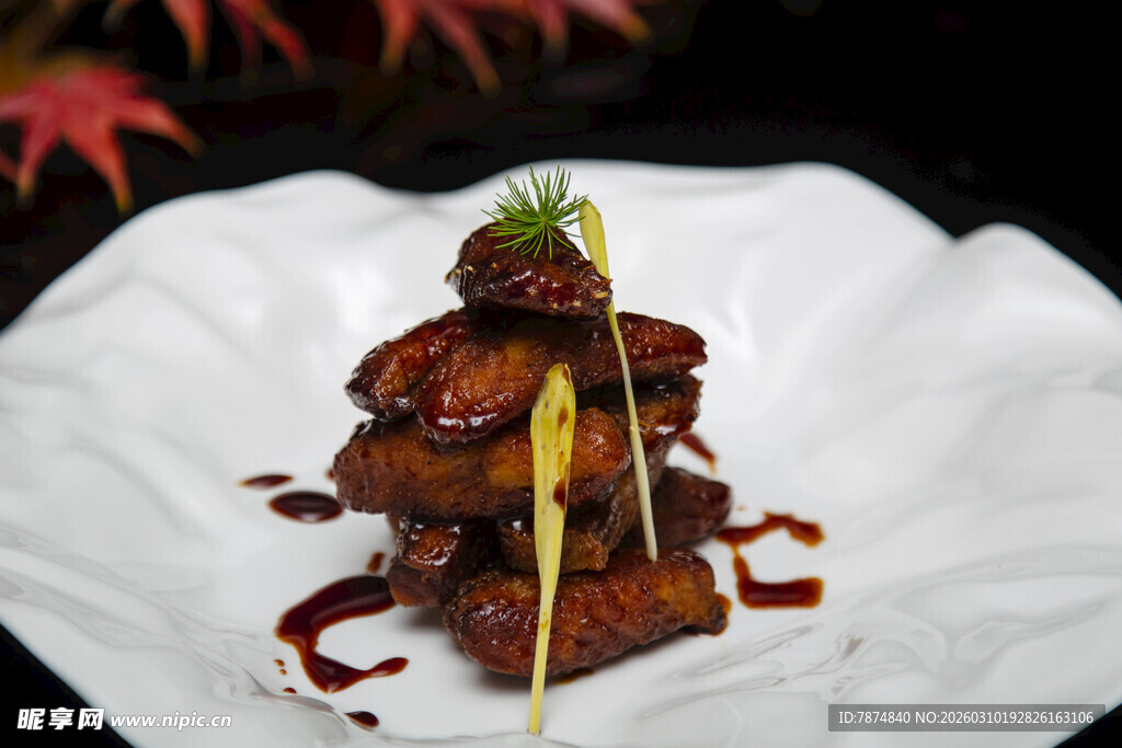 精致叠层美食摆拍