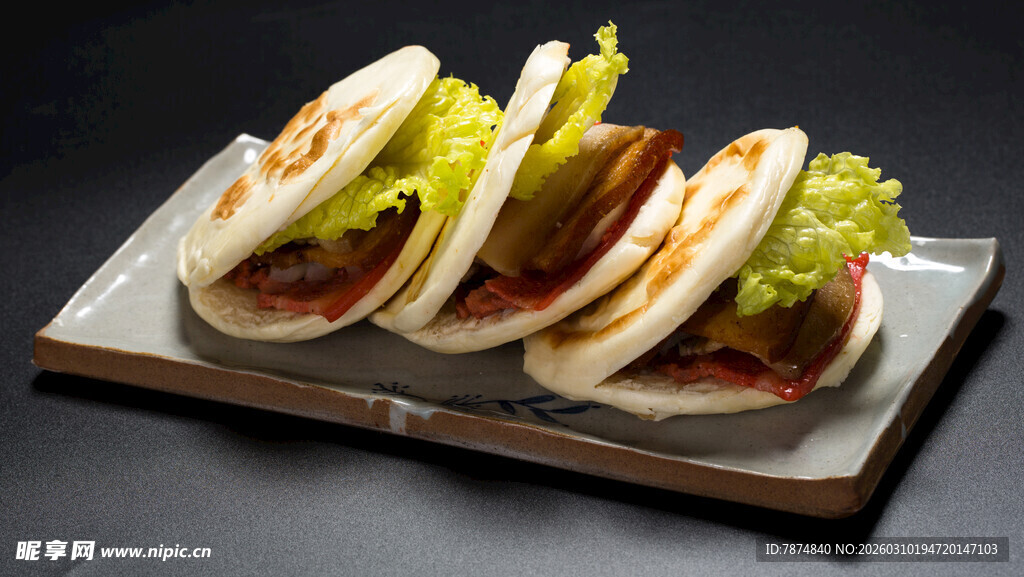 美味中式夹馅包