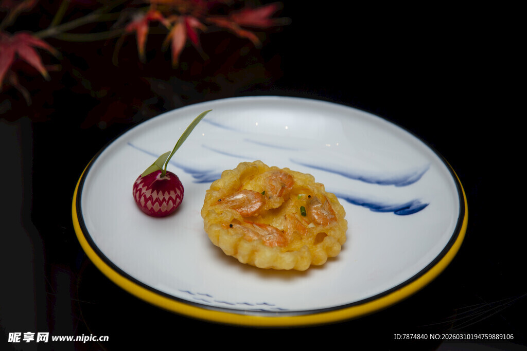 樱桃配糕点 精致小食