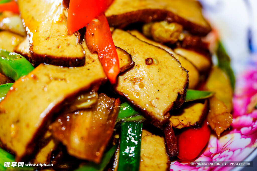 美味彩椒炒香干