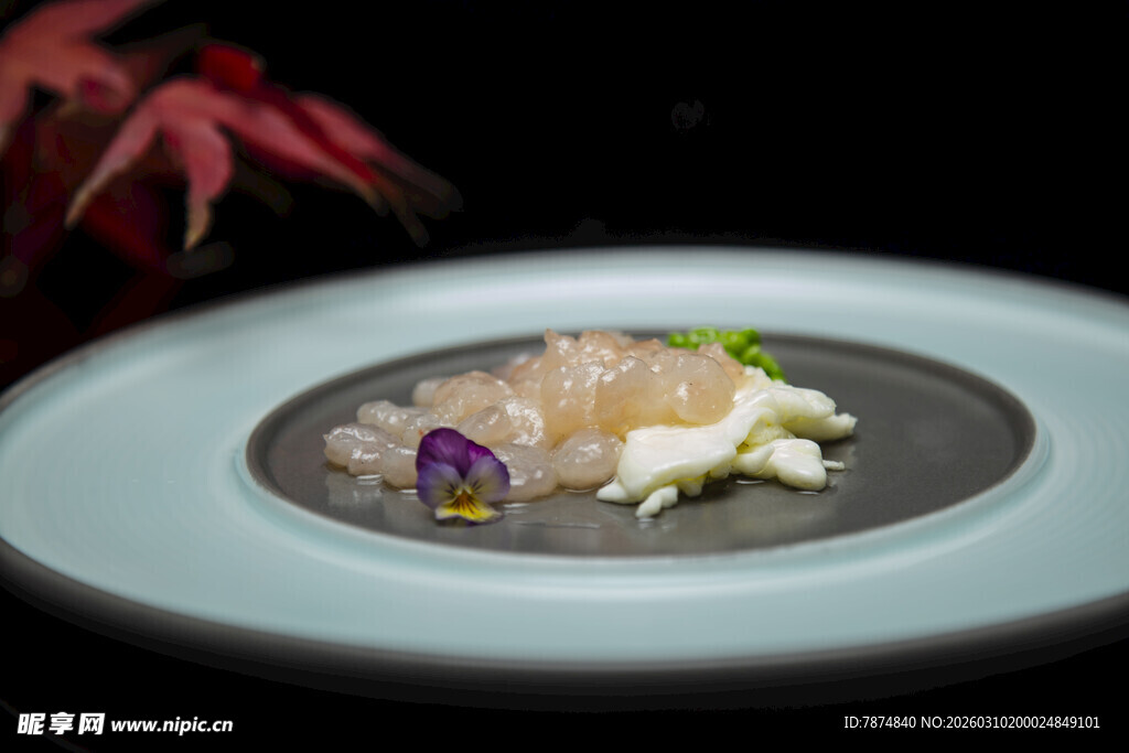 精致摆盘的美味创意菜品