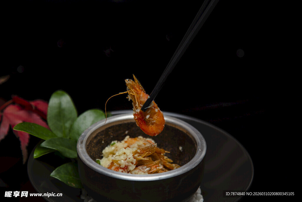 美味虾仁炒饭特写