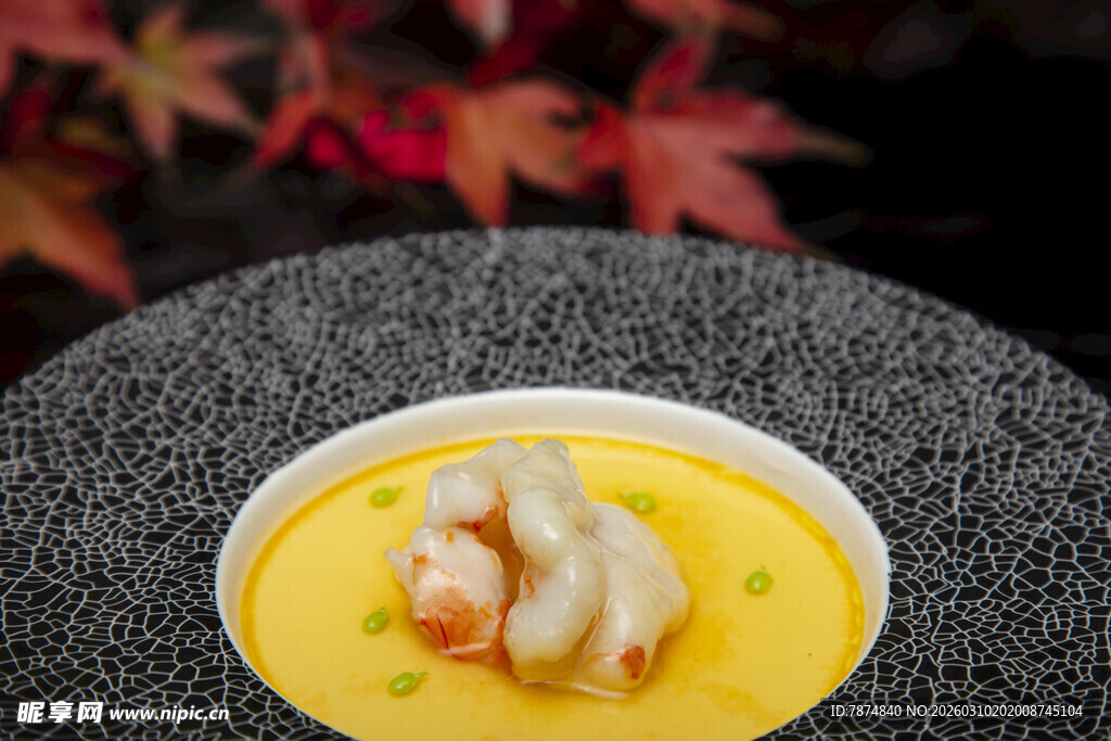 金汤鲜虾美食特写