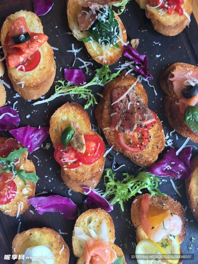 美味多样的西式开胃小食