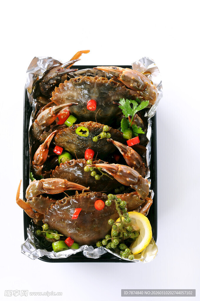 美味烤虾摆盘精致