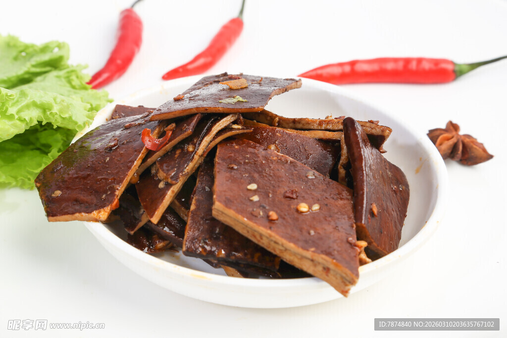 美味五香豆干 色泽诱人