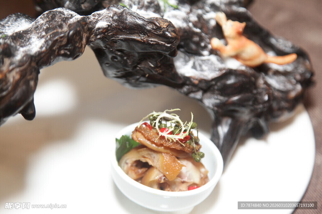 精致海鲜佳肴特写