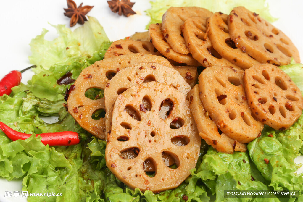 卤香莲藕片 美味诱人