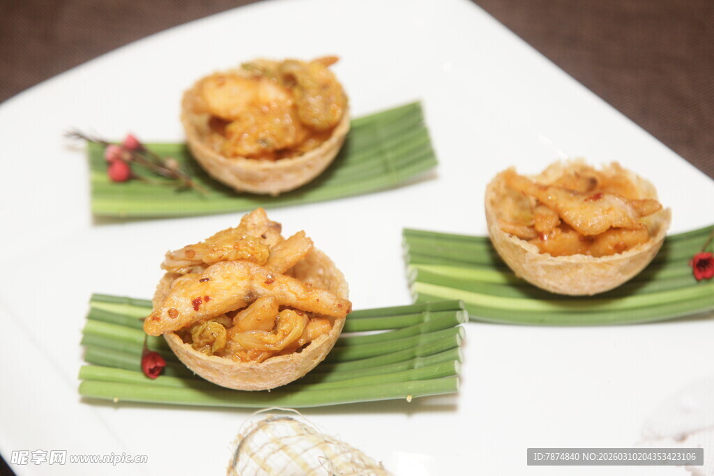 美味炸物小吃摆盘展示