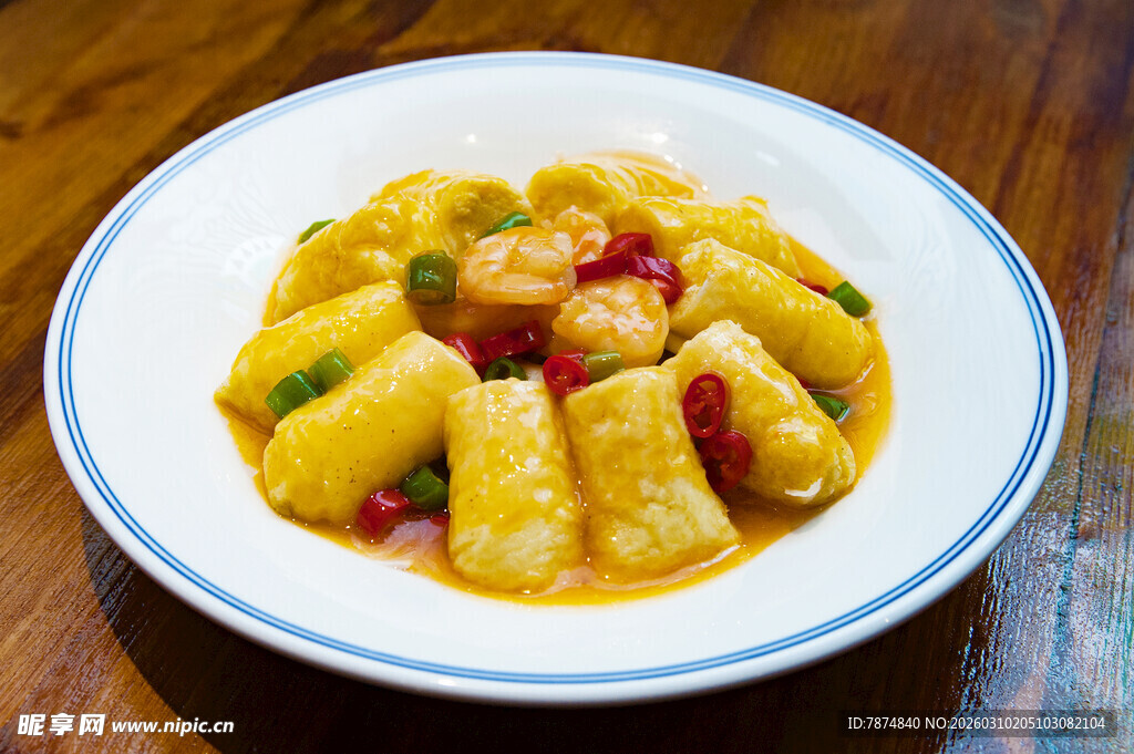 虾仁炒玉米年糕