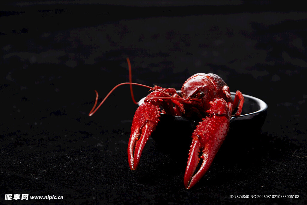 盘中红亮小龙虾