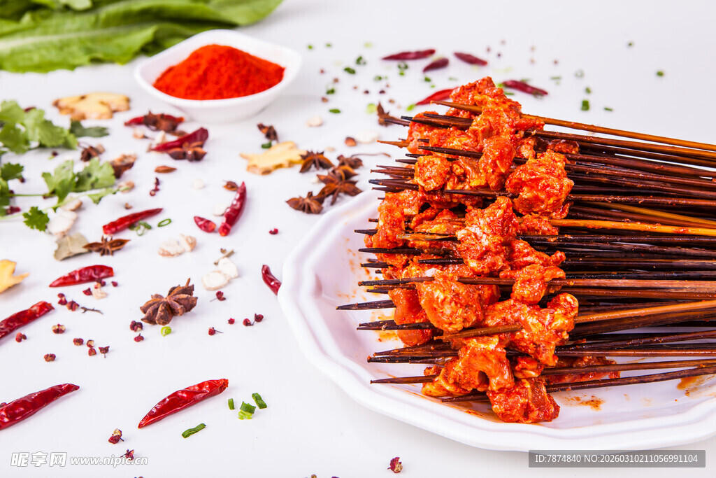 美味烤肉串 诱人食材相伴