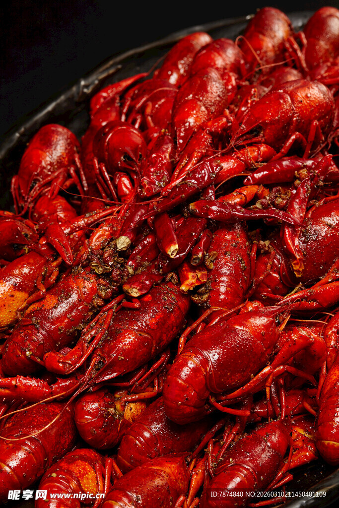 美味诱人的香辣小龙虾