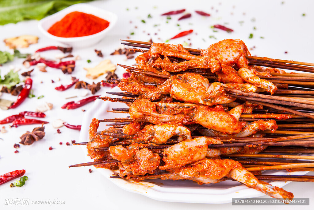 美味烤鸡肉串 鲜香诱人