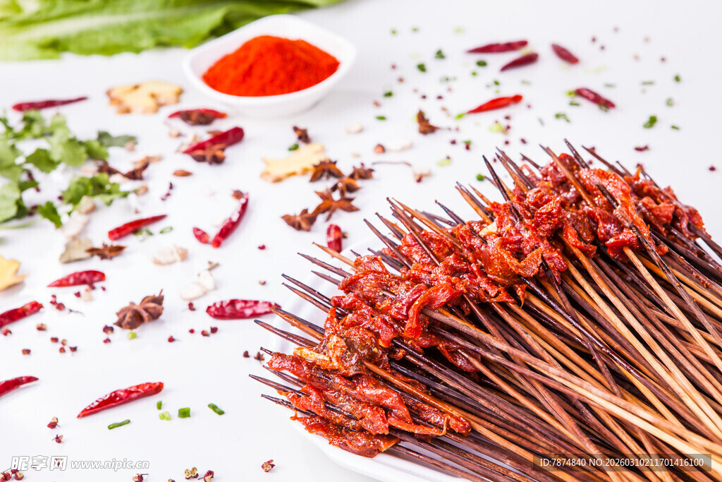 美味串串香 诱人食材展示