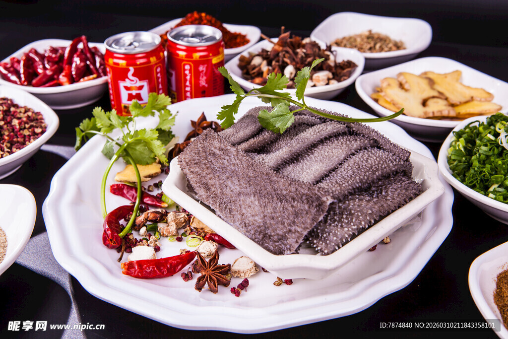 美味毛肚火锅食材拼盘