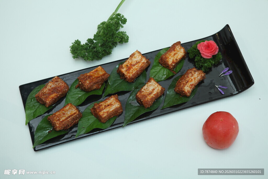 精致烤肉串摆盘展示