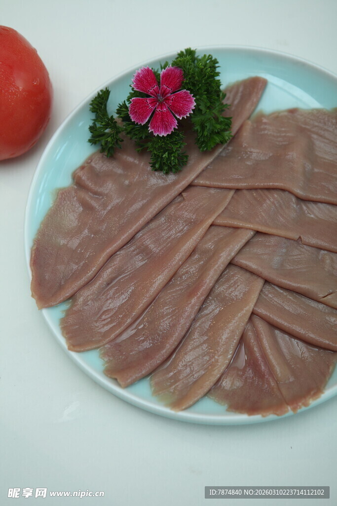 美味猪腰片摆盘精致