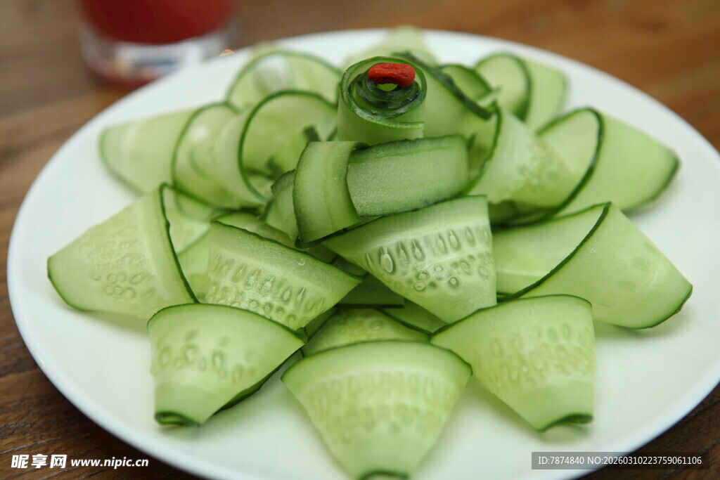 清爽黄瓜摆盘