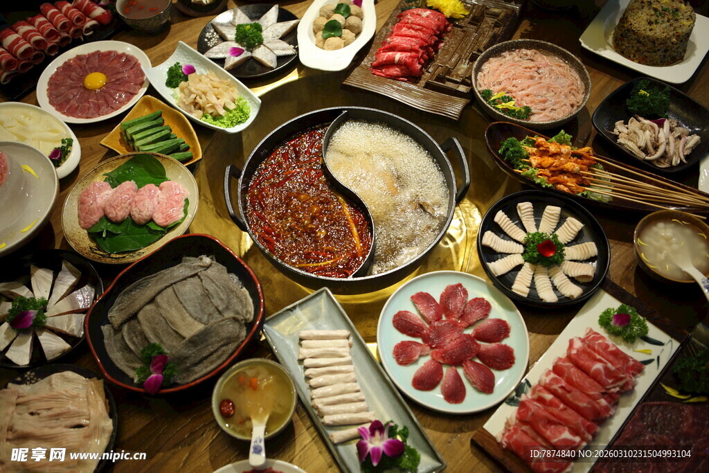 丰盛火锅食材盛宴