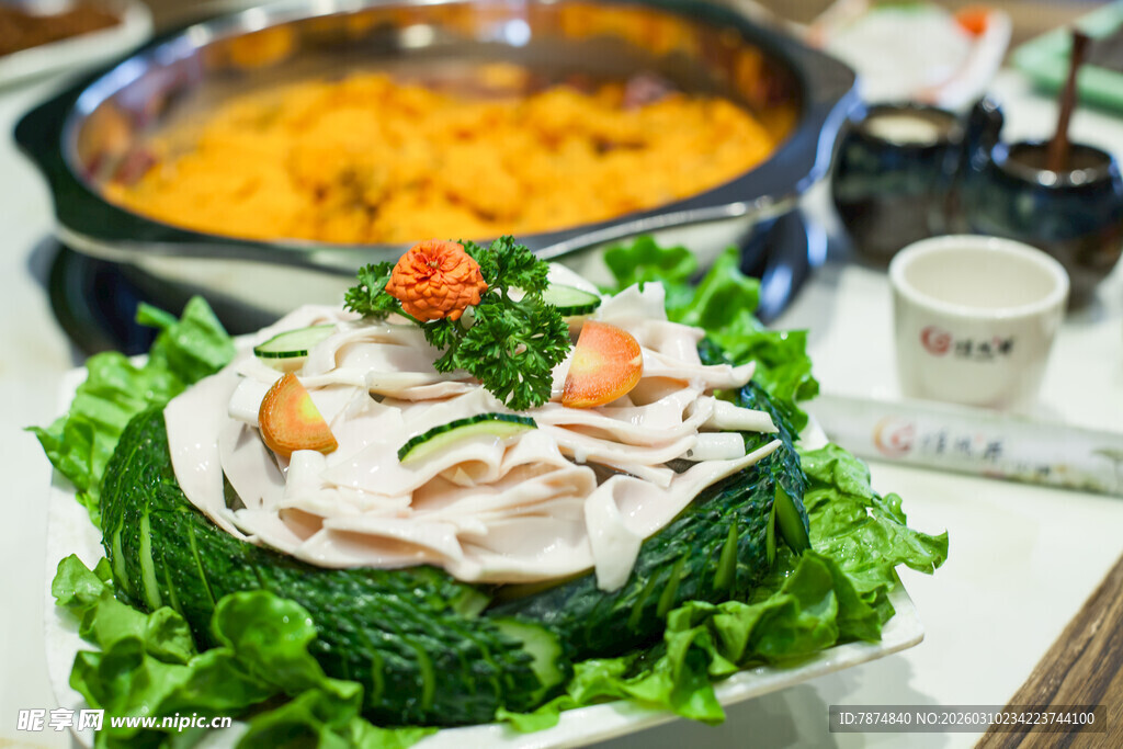 海鲜蔬菜拼盘 美味诱人