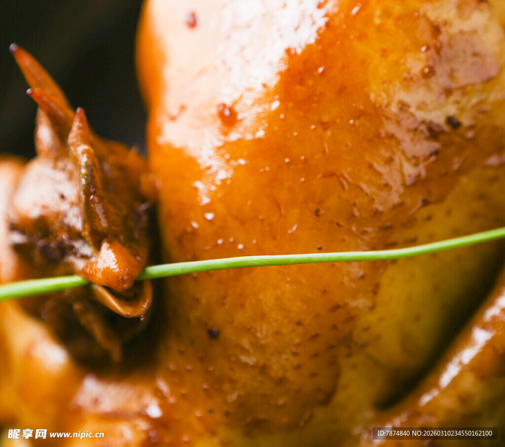 烤鸡特写