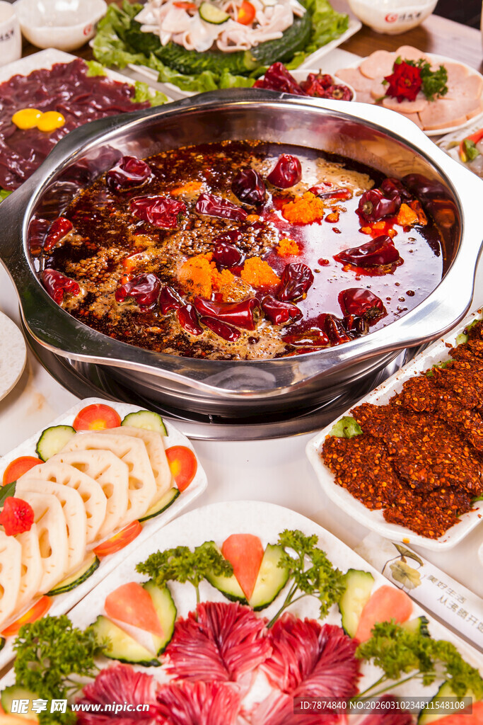 丰盛火锅美食盛宴