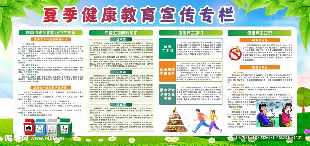 夏季健康教育宣传栏