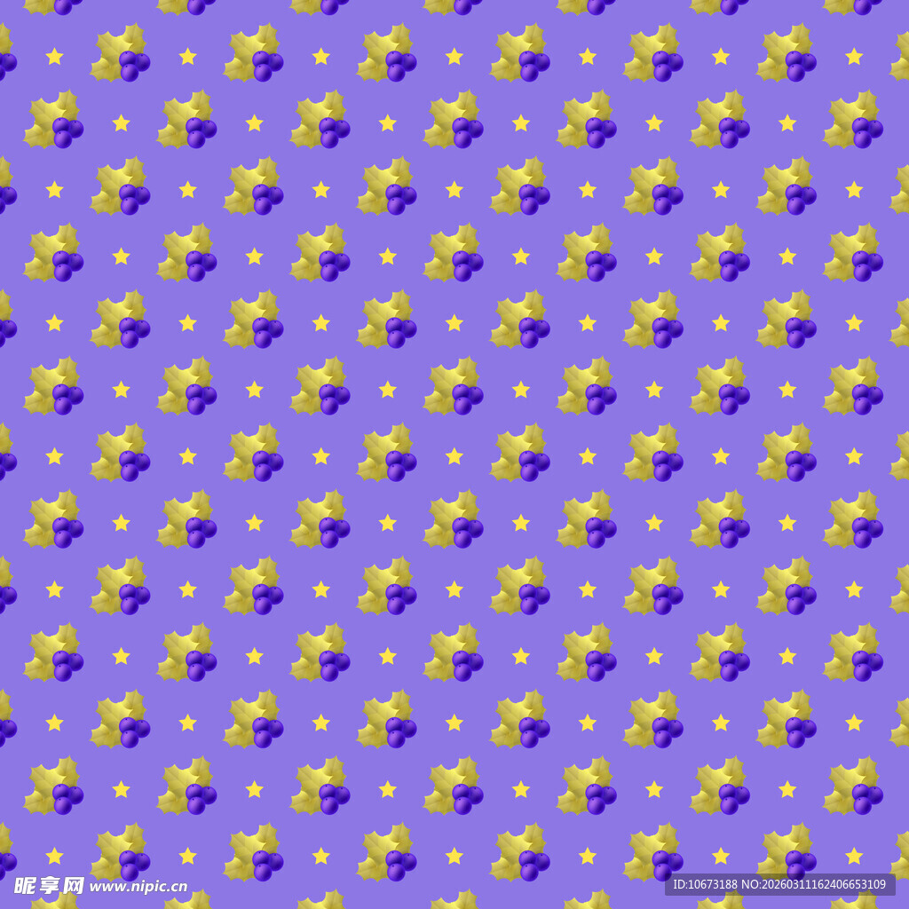 紫色果实图案无缝背景图