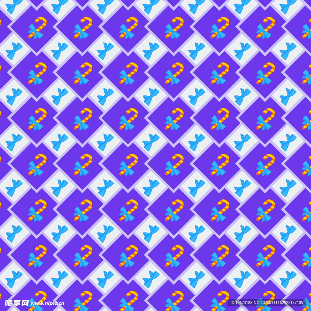 拐杖糖蝴蝶结图案背景