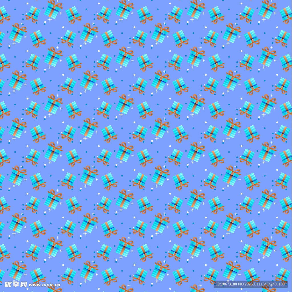蓝色礼盒图案背景