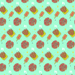 可爱美食图案背景