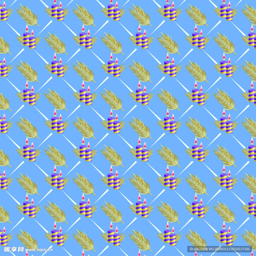 蜡烛图案无缝背景