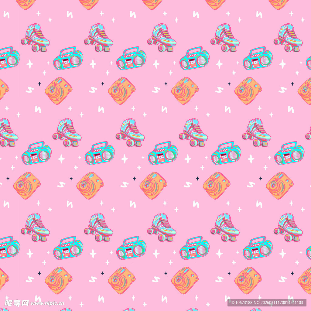 可爱元素图案背景