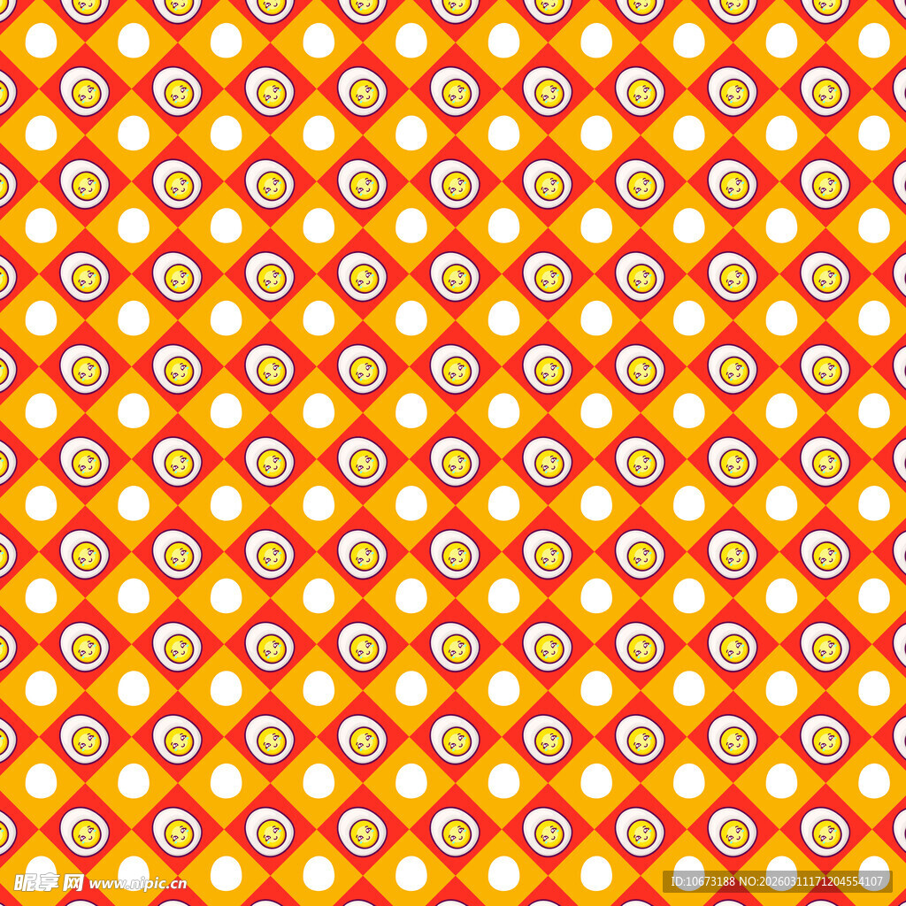 鸡蛋图案无缝背景