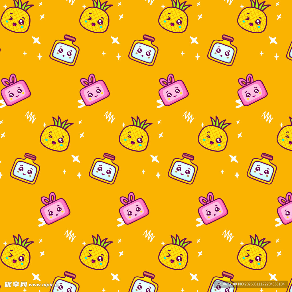 可爱元素图案背景