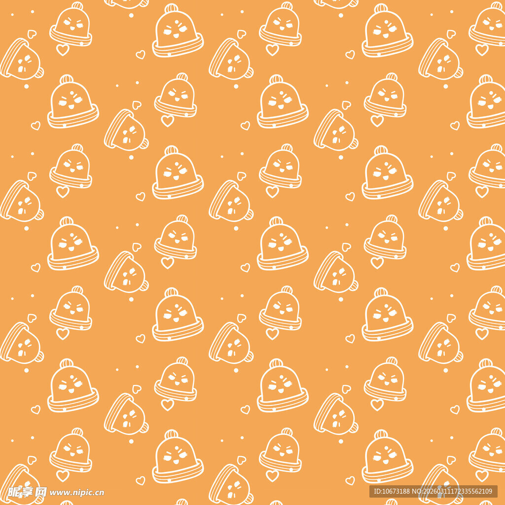 仙人掌图案无缝背景