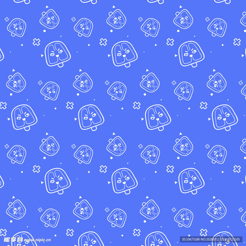 雪糕图案无缝背景