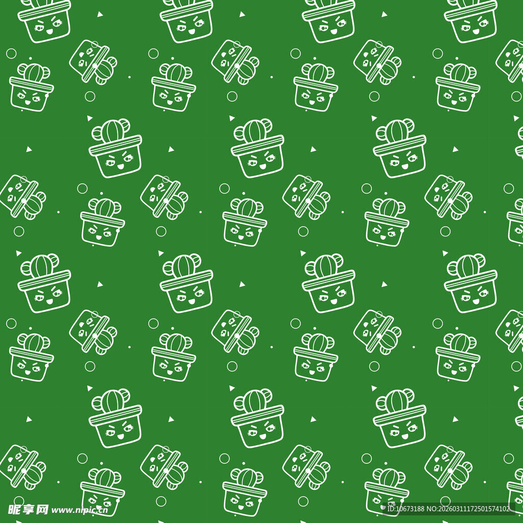 仙人掌图案背景